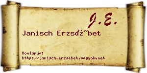 Janisch Erzsébet névjegykártya
