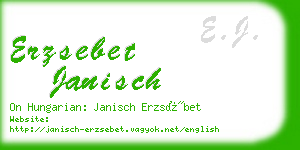 erzsebet janisch business card